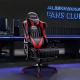 AutoFull Gaming Chair Red And Black PU Leather Footrest Racing Style Computer Chair, Headrest E-Sports Swivel Chair, AF070BPUJ Advanced