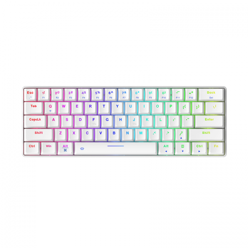 Official Dareu EK861 Tri-mode Connection 100% Hotswap 61 Key ABS Keycap RGB LED Backlit Mechanical Keyboard with 1900mAh Built-in Battery