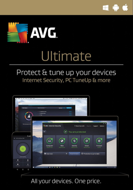 Official AVG Ultimate 2017 Unlimited Devices 1 YEAR Global AVG Ultimate 2017 Unlimited Devices 1 YEAR Global