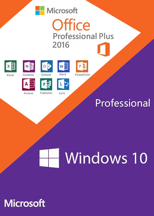 Windows10 PRO OEM + Office2016 Professional Plus CD Keys Pack