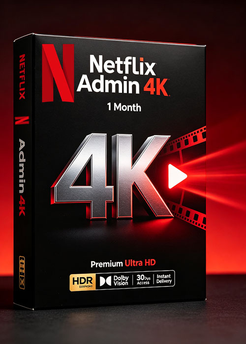cdkeysales, Netflix Admin 4K 1Month