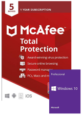 CDKeysales.com, Mcafee Total Protection 5 Devices 1 Year Global+Windows 10 PRO OEM Official Mcafee Total Protection 5 Devices 1 Year Global+Windows 10 PRO OEM