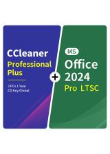 Official CCleaner Professional Plus 3 PCs 1 Year CD Key Global+MS Office2024 Pro LTSC  Pack