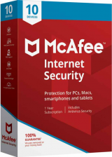 Official McAfee Internet Security 10 Devices 1 YEAR Global